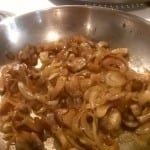 caramelized onions and sauteed mushroms
