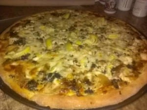 Chicken Artichoke Pizza Whole Wheat Crust